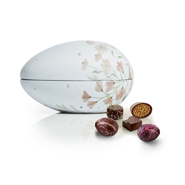  - Metallägg - Rosa Blommor 250 g. Lyxchoklad och lyxägg