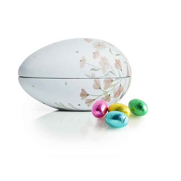  - Metallägg - Rosa Blommor 275 g. Pralinägg