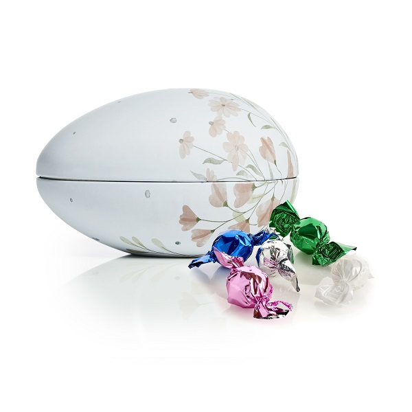  - Metallägg - Rosa Blommor 150 g. Chokladkulor