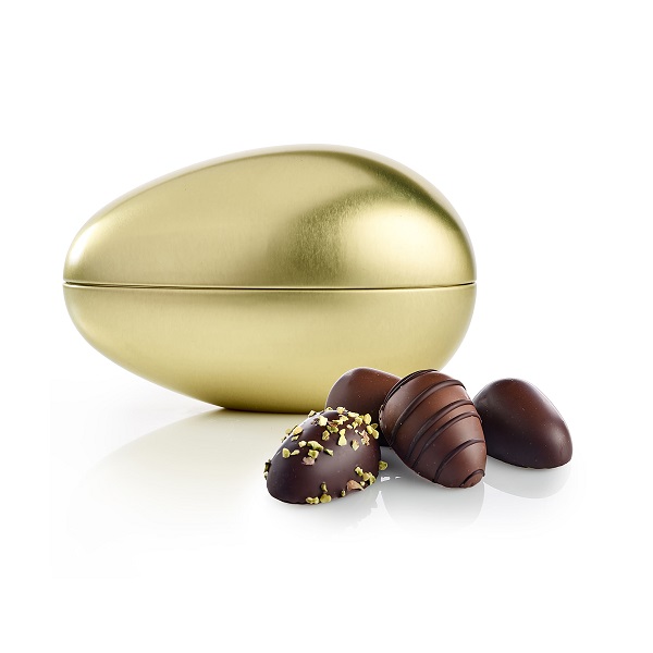  - Metallägg - Guld 140 g. Marsipanägg