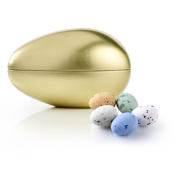  - Metallägg - Guld 200 g. Belgiska chokladägg