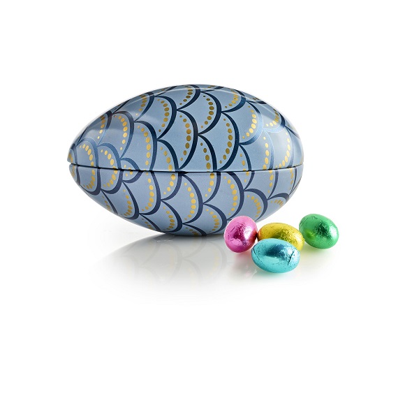  - Metallägg - Blåmönstrad Pralinägg