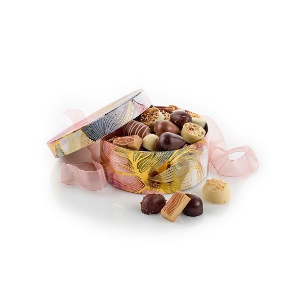  - Rund hattask - Akvarell/Guld Lyxchoklad