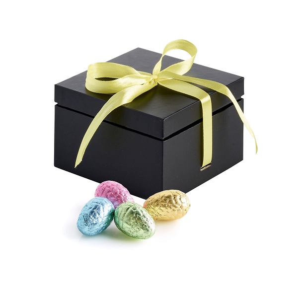  - Box med Lyxchokladägg i folie Svart
