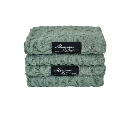  - Art Deco Grön 2-pack handduk