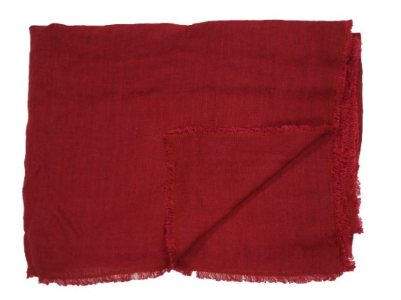  - Linne löpare 35x120 mörkröd