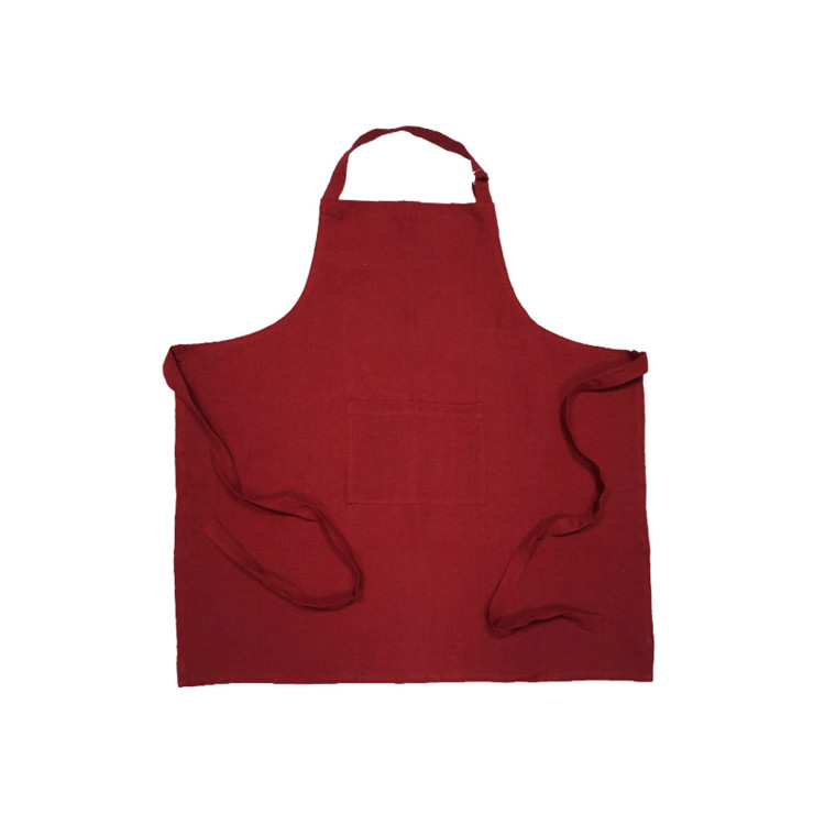  - Linneförkläde Mörkröd