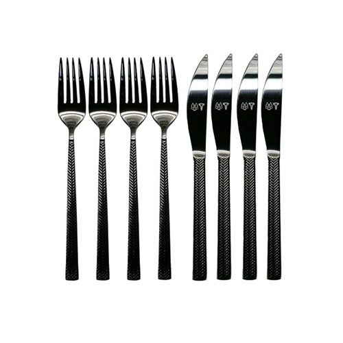  - Glöd Steakset 8 delar Grå