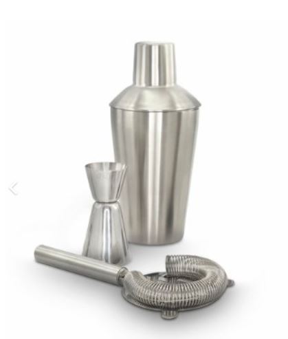  - 3-del set drinksil, shaker & måttkopp