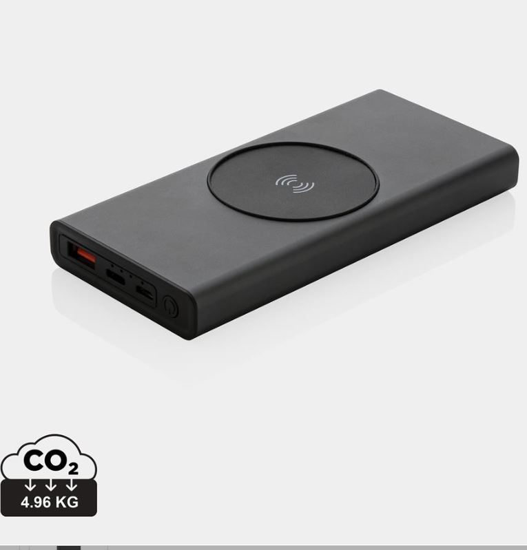 Företagsjulklappar - Terra 10.000 mAh18W/10W trådlös powerbank RCS