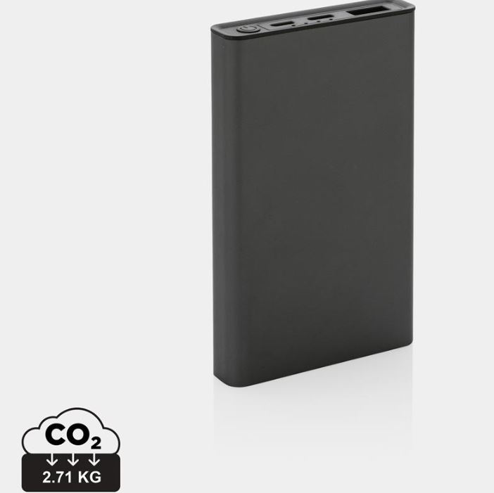 Företagsjulklappar - Terra 5.000 mAh powerbank RCS återvunnen aluminium
