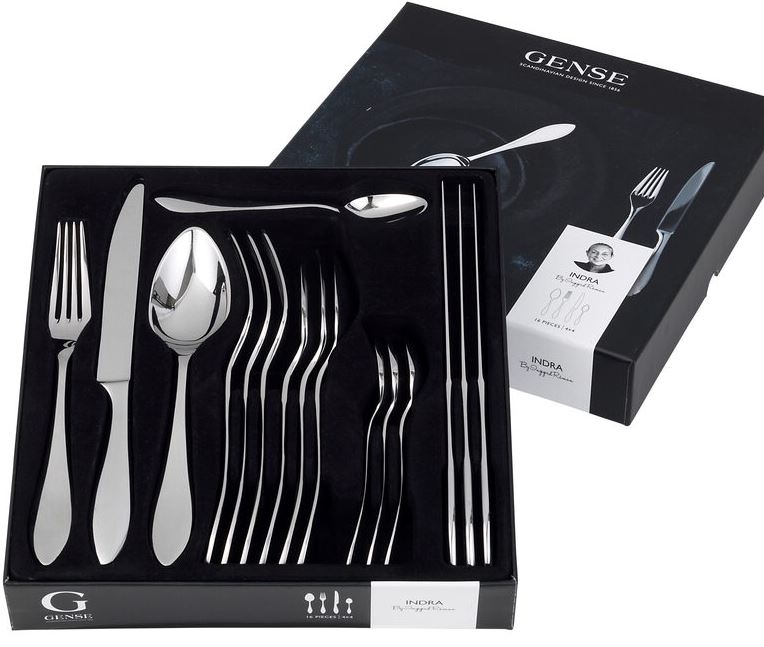 - Gense - Indra bestickset 16 delar blank stål