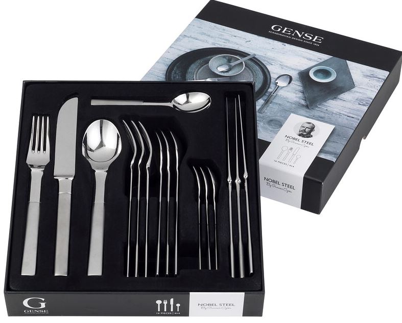  - Gense - Nobel bestickset 16 delar matt/blank stål