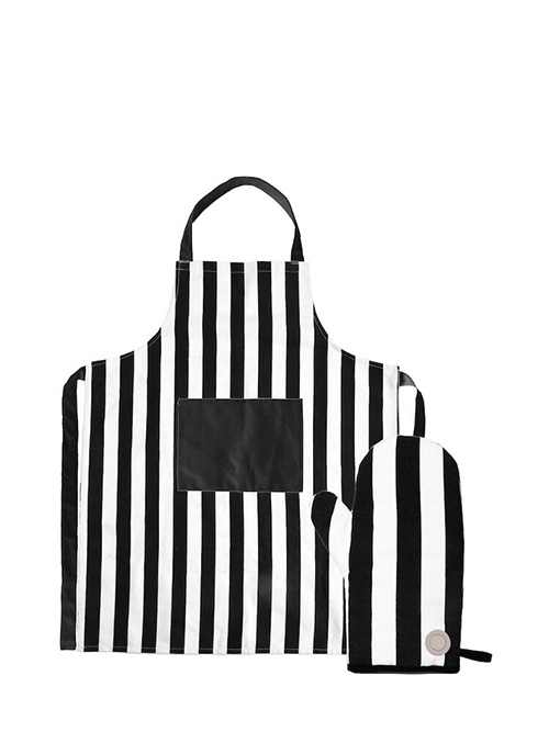  - Aron förkläde med grillvante Svart/begie