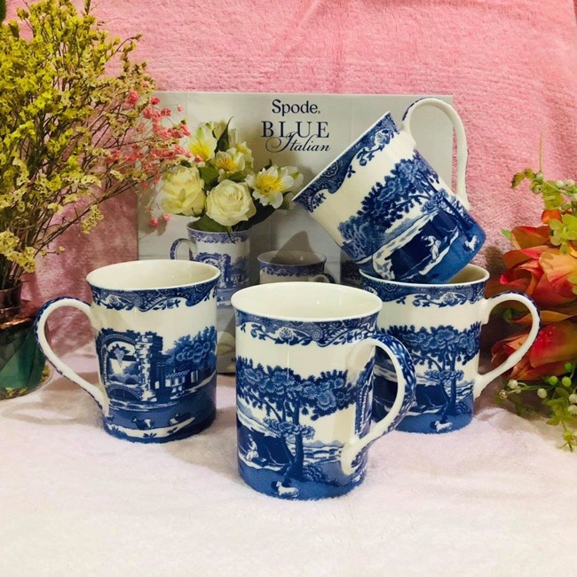  - Spiegelau Blue italian mugg i 4-p