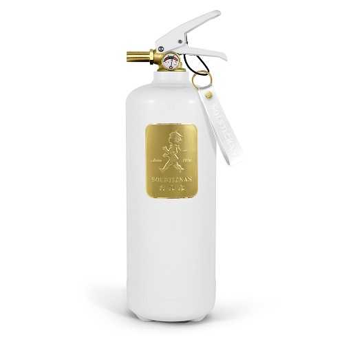  - Brandsläckare 2 kg Vit - Guld embelm