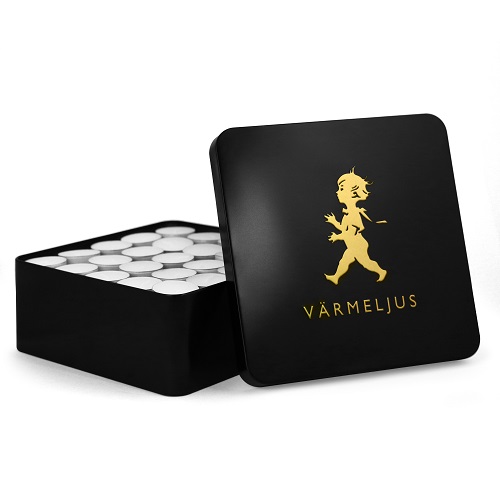  - Värmeljuslåda Svart Guld