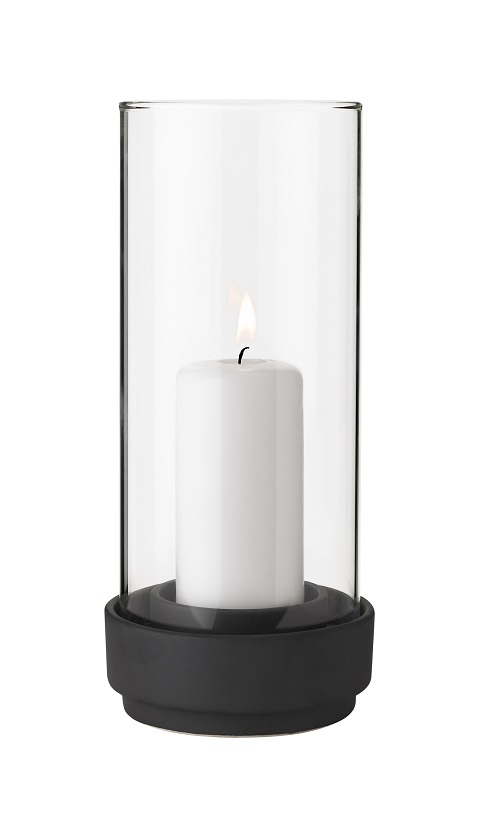  - Hurricane Ljuslykta, liten Svart/glas