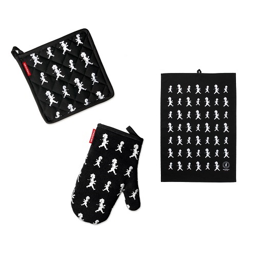  - Grytlapp + Grytvante + Kökshandduk Svart