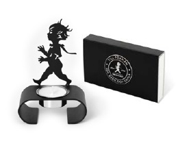  - Värmeljushållare + Tändsticksask Svart