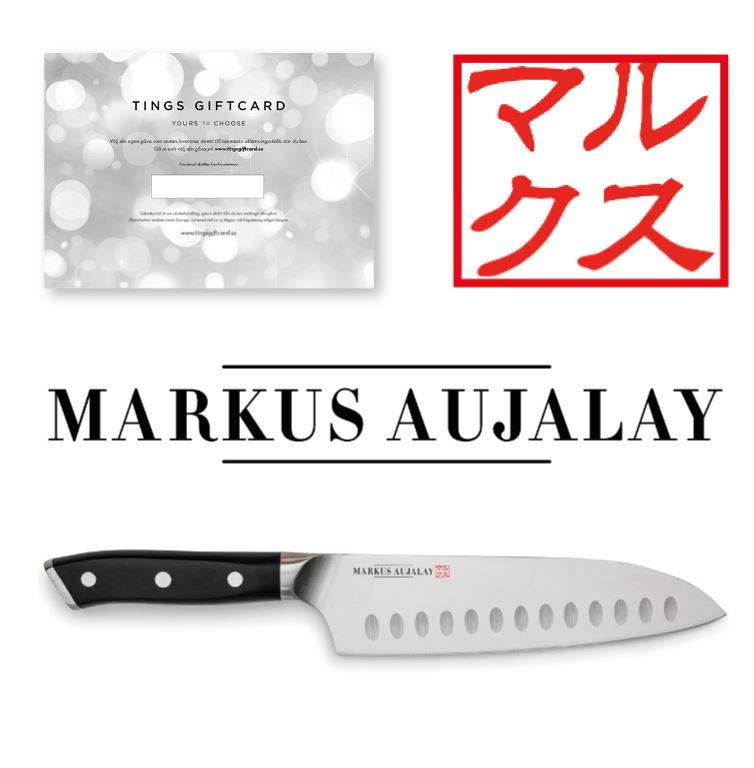  -  TINGS Giftcard + Markus Aujalays japanska kockkniv 30cm