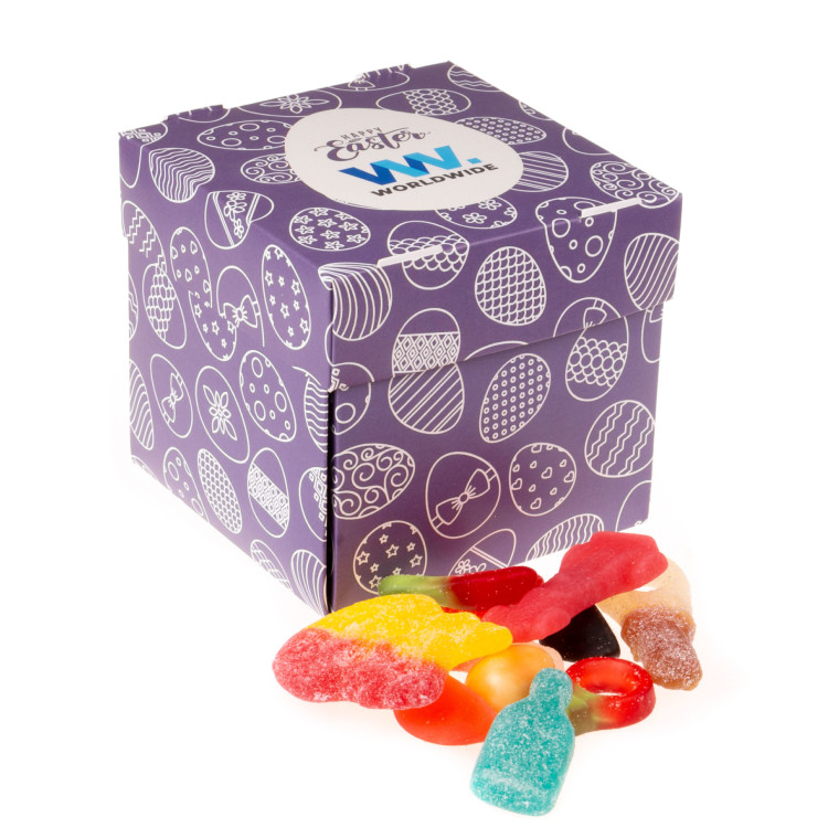  - PAPPSKÅL MED LÖSGODIS; TRYCK UTSIDA + LOCK