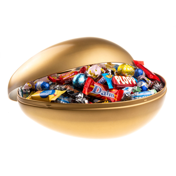  - PLÅTÄGG GULD 25 CM - Märkesmix 1,5kg