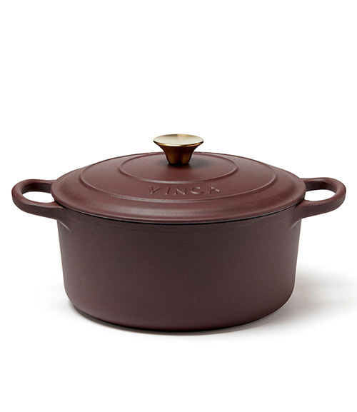  - Monte gjutjärnsgryta rund 5,5 L burgundy