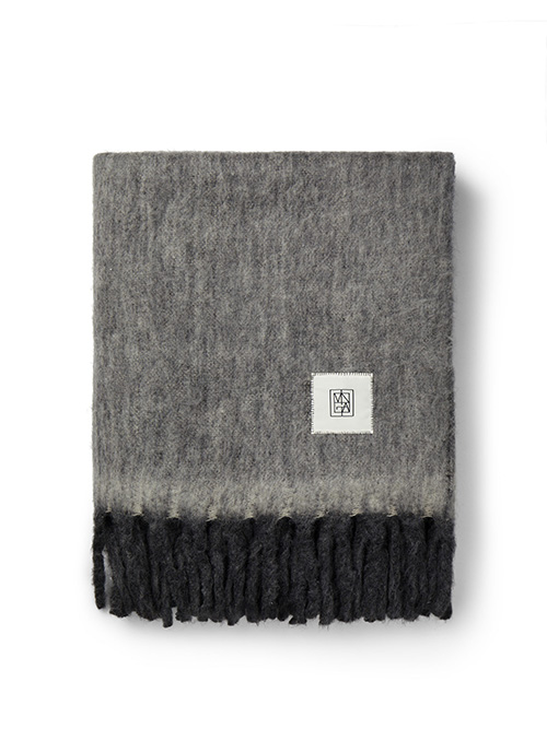  - Saletto wool blend pläd Grå