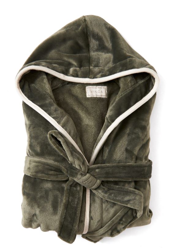  - Louis GRS återvunnen PET morgonrock S/M Grön