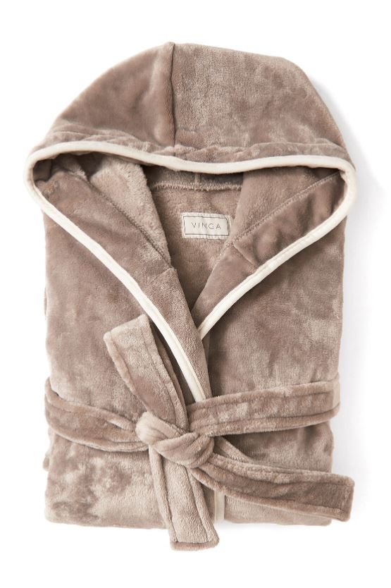  - Louis GRS återvunnen PET morgonrock L/XL Taupe