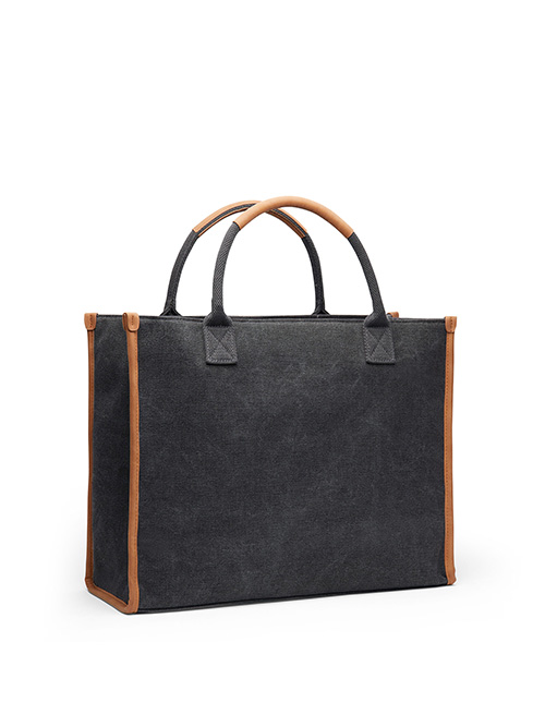  - Bosler RCS återvunnen canvas office tote Svart