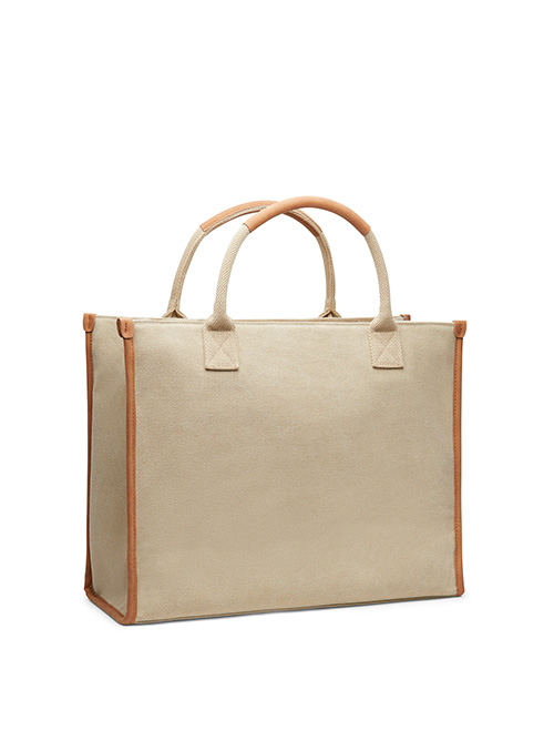  - Bosler RCS återvunnen canvas office tote Beige