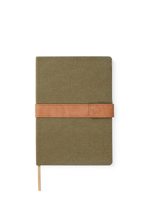  - Bosler RCS återvunnen canvas anteckningsbok Grön