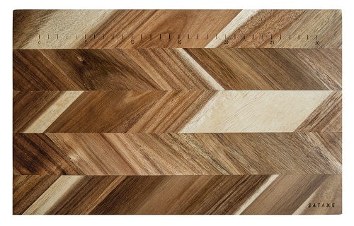  - Satake Skärbräda i Akaciaträ med mätpunkter